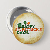 Happy St. Patrick's Day Button (Vorne & Hinten)