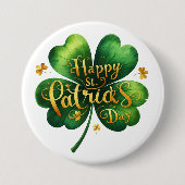 Happy St. Patrick's Day Button (Vorderseite)