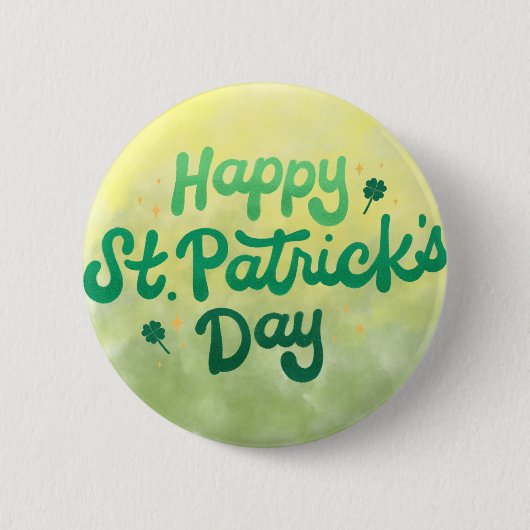 Happy St. Patrick's Day Button Button (Vorderseite)
