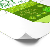 Happy St. Patrick's Day Candy Box Patterns Print Poster (Ecke)