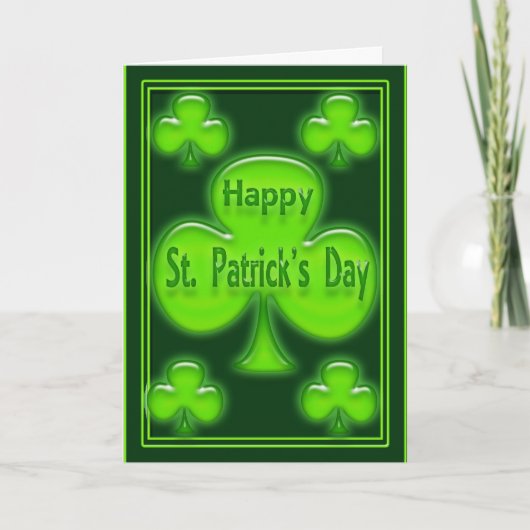 Happy St. Patrick's Day Card Karte (Vorderseite)