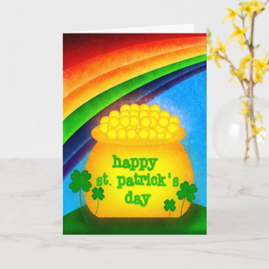 Happy St. Patrick's Day Card Karte (Gelbe Blume)