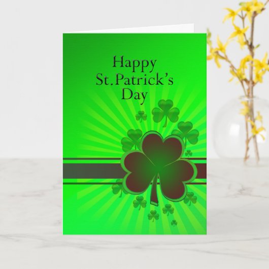 Happy St Patrick's day card Karte (Gelbe Blume)
