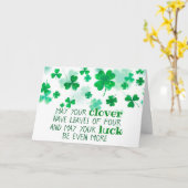 Happy St. Patrick's Day Card Karte (Gelbe Blume)