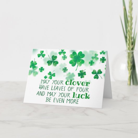 Happy St. Patrick's Day Card Karte (Vorderseite)