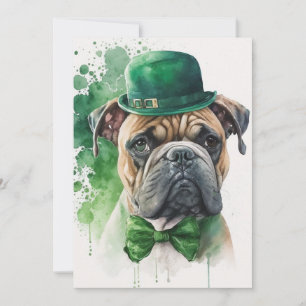Happy St. Patrick's Day Card mit Hund Feiertagskarte