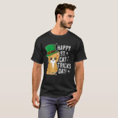 Happy St Patricks Day Cat Kitten Cattys Catricks T-Shirt (Vorne ganz)