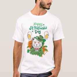 Happy St. Patrick's Day- Cat T-Shirt