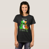 Happy St Patrick's Day Cats Ireland Flag Shamrock  T-Shirt (Vorne ganz)