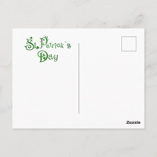 Happy St. Patrick's day cats postcard Postkarte (Rückseite)