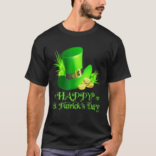 Happy St Patrick's Day Celebrate Hat Irish 2022 T-Shirt (Vorderseite)