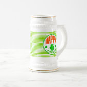 Happy St. Patrick's Day Circle Design-63501 Bierglas (VorderseiteRechts)