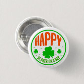 Happy St. Patrick's Day Circle Design-63501 Button (Vorne & Hinten)
