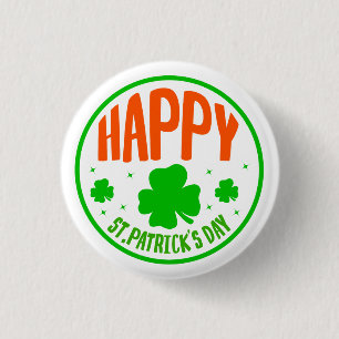 Happy St. Patrick's Day Circle Design-63501 Button