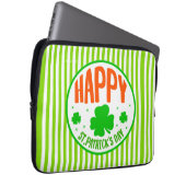 Happy St. Patrick's Day Circle Design-63501 Laptopschutzhülle (Vorne Rechts)