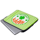 Happy St. Patrick's Day Circle Design-63501 Laptopschutzhülle (Vorne Knopf)