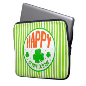 Happy St. Patrick's Day Circle Design-63501 Laptopschutzhülle (Vorderseite Links)