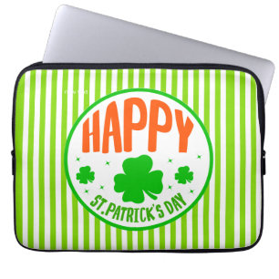 Happy St. Patrick's Day Circle Design-63501 Laptopschutzhülle