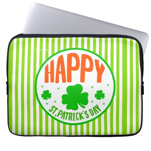 Happy St. Patrick's Day Circle Design-63501 Laptopschutzhülle (Vorderseite)