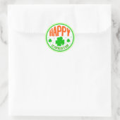 Happy St. Patrick's Day Circle Design-63501 Runder Aufkleber (Tasche)