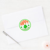 Happy St. Patrick's Day Circle Design-63501 Runder Aufkleber (Umschlag)