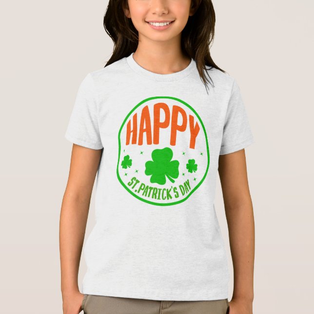Happy St. Patrick's Day Circle Design-63501 Tri-Blend Shirt (Vorderseite)
