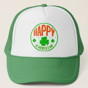 Happy St. Patrick's Day Circle Design-63501 Truckerkappe