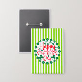 Happy St. Patrick's Day Circle Design-63502 Button (Vorderseite/Rückseite)