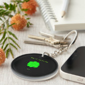 Happy St. Patrick's Day Circle Key Chain Schlüsselanhänger (Vorderseite rechts)