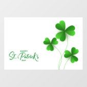 Happy St. Patrick's Day Cling Fensteraufkleber (Blatt)