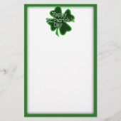 Happy St. Patricks Day Clover Briefpapier (Vorderseite)