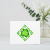Happy St. Patrick's Day Clover Geschenk Postkarte (Stehend Vorderseite)