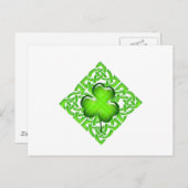 Happy St. Patrick's Day Clover Geschenk Postkarte (Vorne/Hinten)