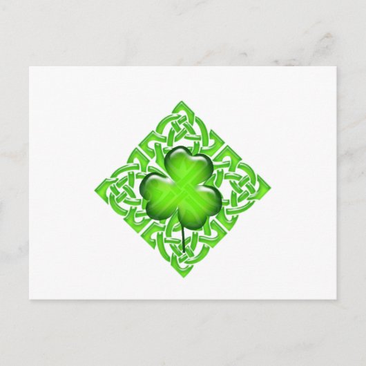 Happy St. Patrick's Day Clover Geschenk Postkarte (Vorderseite)