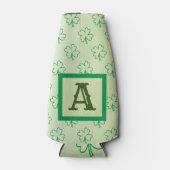 Happy St Patrick's day Clover Kleeblatt monogram C Flaschenkühler (Vorderseite)