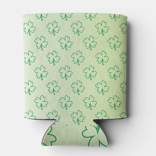 Happy St Patrick's Day Clover Kleeblatt Monogramm Dosenkühler (Rückseite)