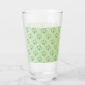 Happy St Patrick's Day Clover Kleeblatt Monogramm Glas (Rückseite)