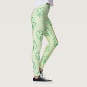 Happy St Patrick's Day Clover Kleeblatt Monogramm Leggings (Rechts)
