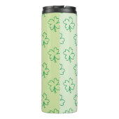 Happy St Patrick's Day Clover Kleeblatt Monogramm Thermosbecher (Rückseite)