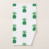 Happy St. Patrick's Day Clover Leaf Badhandtuch Set (Handtuch)