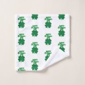 Happy St. Patrick's Day Clover Leaf Badhandtuch Set (Waschlappen)