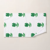Happy St. Patrick's Day Clover Leaf Badhandtuch Set (Handtuch)