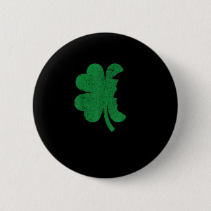 Happy St Patrick's Day Clover Leaf Trump beunruhig Button