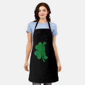 Happy St Patrick's Day Clover Leaf Trump beunruhig Schürze (Getragen)