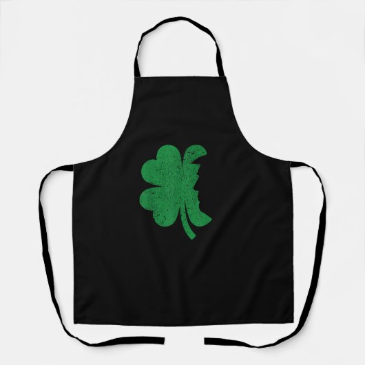 Happy St Patrick's Day Clover Leaf Trump beunruhig Schürze (Vorderseite)