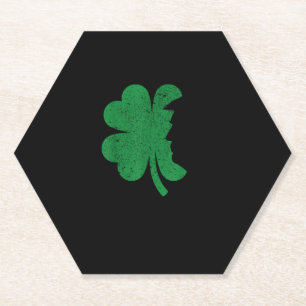 Happy St Patrick's Day Clover Leaf Trump beunruhig Untersetzer