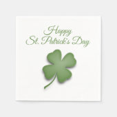Happy St Patrick's Day Clover Serviette (Vorderseite)