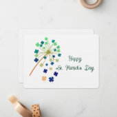 Happy St. Patrick's Day Clovers Mitteilungskarte (Vorderseite/Rückseite Beispiel)