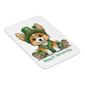 Happy St. Patrick's Day Corgi Dog Magnet (Rechte Seite)