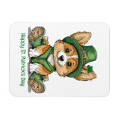 Happy St. Patrick's Day Corgi Dog Magnet (Horizontal)